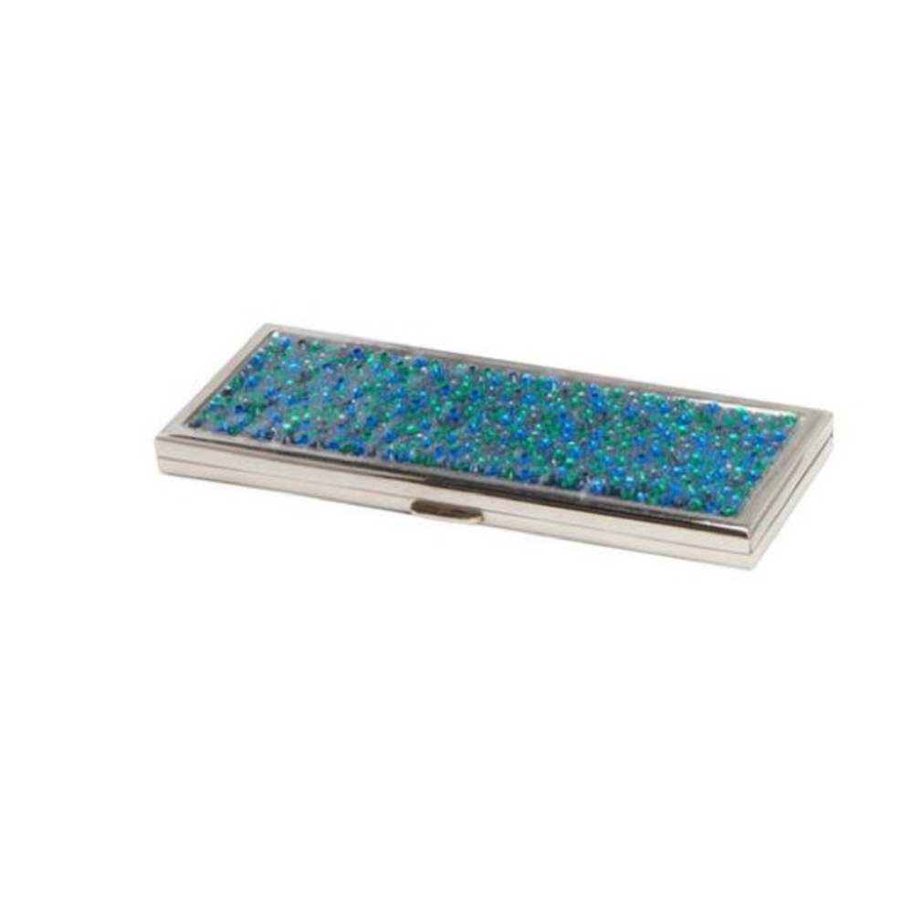 Judith Lieber Target Nieman Marcus Compact Mirror Green & Blue